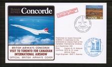 Concorde 1981 Canadian Air Show Cover. Flight Cancelled due to bad weather