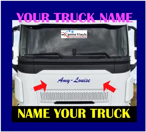 Truck name decal - name,