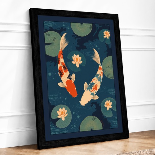 Koi and lily - lily, garden