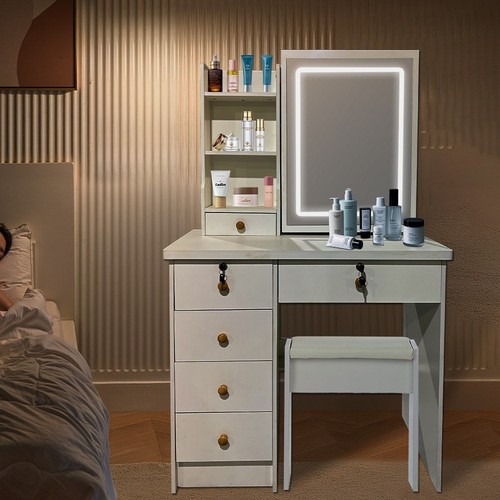 Dressing table with mirror - dressing,