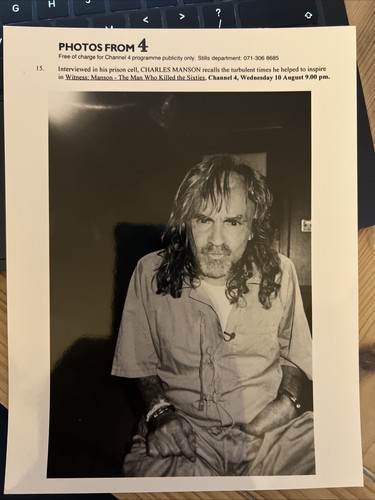 Charles manson press photo - manson,