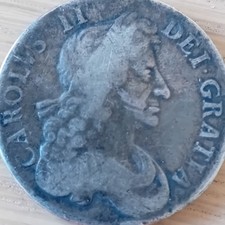 Charles 1671 silver - charles, crown