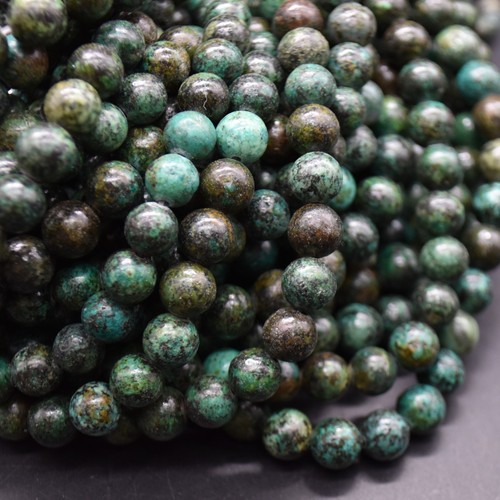 African turquoise round beads - african,