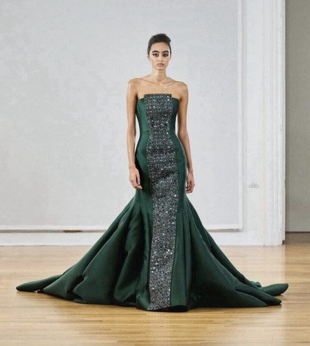 Women green strapless - green,