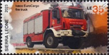 IVECO EuroCargo Fire Engine Firefighting Truck Stamp (2023 Sierra Leone)