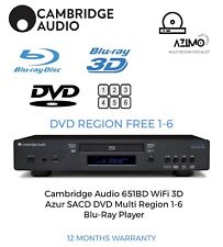 Cambridge Audio 651BD Azur 3D SACD DVD Multi Region 1-6 Universal Blu-Ray Player