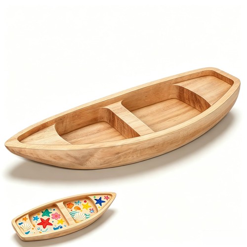 Unfinished wooden boat model - boat,