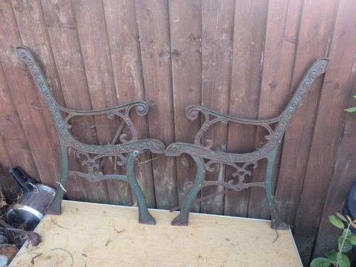 Vintage cast iron - cast, bench