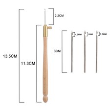 Tambour hook with needles - with, 3