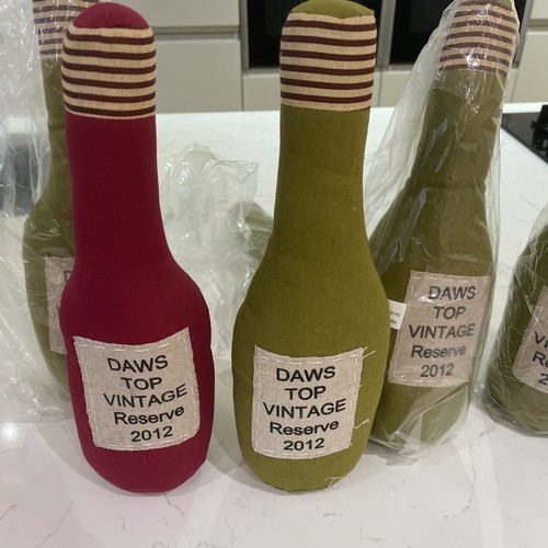 Wine bottle doorstops - wine,