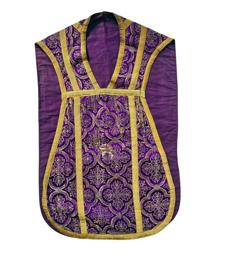 Antique violet chasuble - antique,