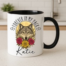 Personalised Wolf Mug Forever