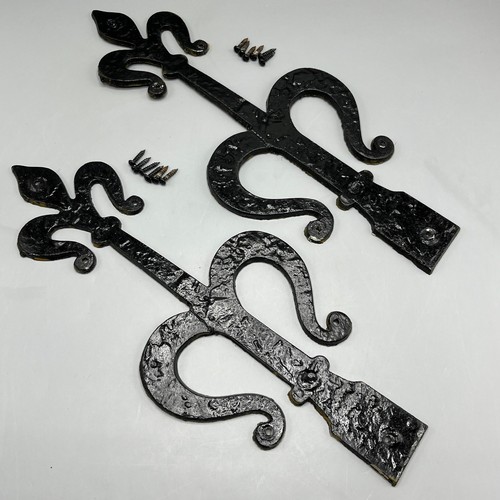 Pair vintage door gate straps - vintage,