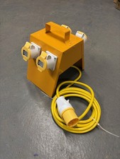 Elite 110 Volt 16 Amp Plug Four Way Splitter Box 4 x 16 Amp Sockets 4WSB2.5