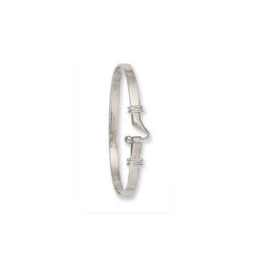 Hook bangle white gold - bangle,
