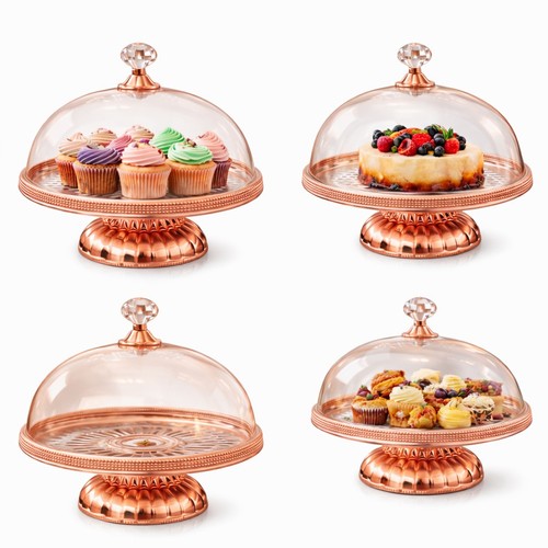 Rose gold cake stand with - rose,