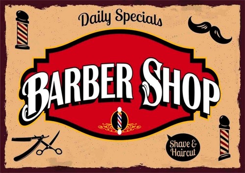 Barber shop canvas wall art - barber,