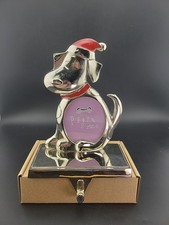 Dog Christmas Stocking Holder With Picture Frame 8"X5"X3" Holds 3.5"X3" PetPhoto