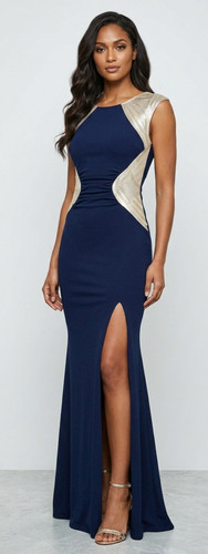 Lipsy navy gold maxi - gold, 12