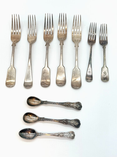 Antique silver plated cutlery - antique,