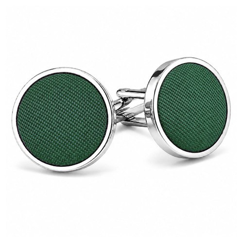 Emerald green cufflinks - emerald, plain