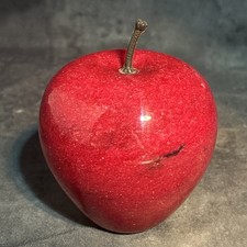 Vintage Red Marble Apple
