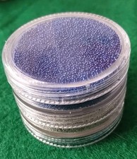 Beads Art Accent Beads X 2 Blue And Silver In Stacking Pots Containerscobalt