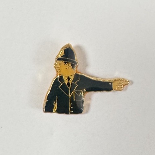 Vintage police officer enamel - police,