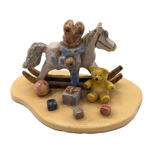 Vintage studio pottery bunny - studio,