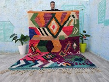 New Luxury Color Multicolor Moroccan Berber Wool Rug Handmade Design Carpet Rug