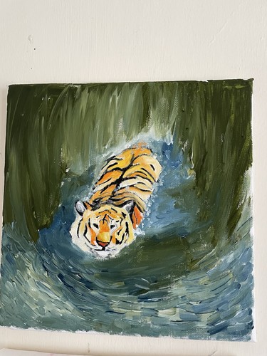 Tiger painting acrylic - tiger,