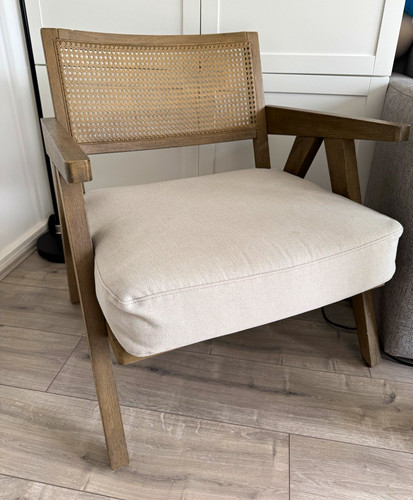 Wood accent chair cane - chair,, back