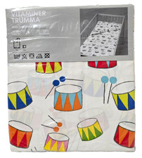 IKEA Toddler Bed Crib Quilt Duvet Cover Pillowcase Drums Circus Vitaminer Trumma