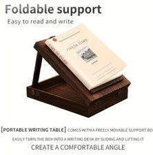 Wooden Reading Box Or Art Easel Portable Vintage Cross Body Bag Sketching Box