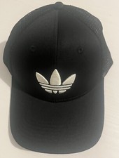 Adjustable Unisex Adidas Black/White Logo Mesh Trucker Cap On Huge Sale !