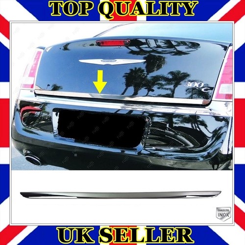 Chrome rear trunk lower trim - lower,