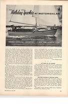 1961 PAPER AD Holiday Yacht