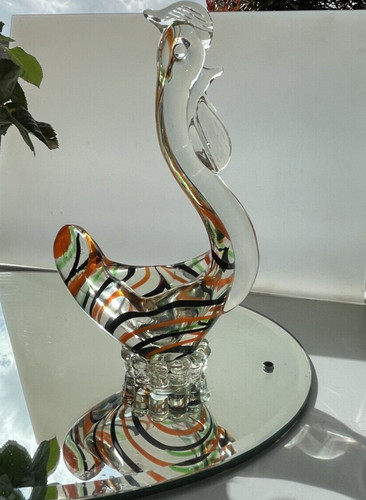 Romanian glass cockerel - romanian, bowl