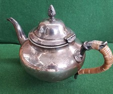 Antique Victorian circa 1890s Sheffield made silver plated teapot good condition