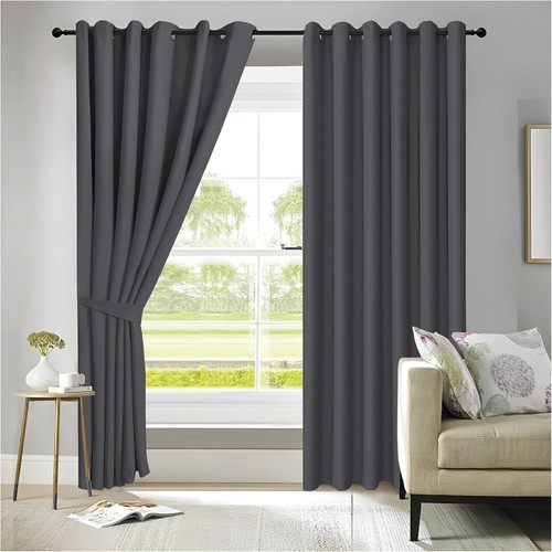 Charcoal blackout curtains - charcoal,
