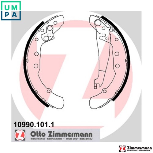 Brake shoe set 10990 - shoe, 10990.101.1