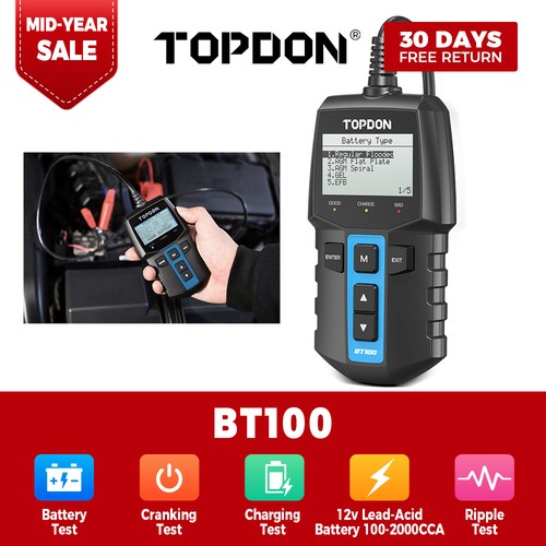 Topdon bt100 quick test - topdon,