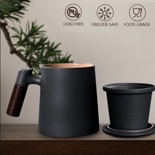 Tea Mug with Infuser and Lid 300ML Ceramic Tea Cup with Strainers for Leaf NEW