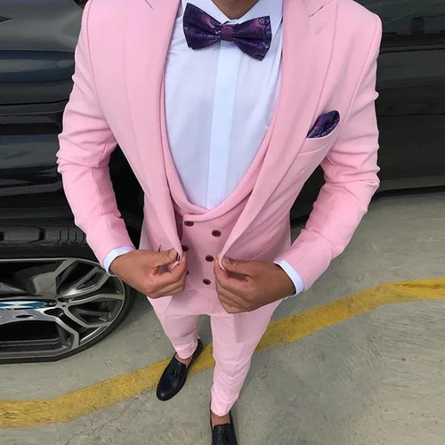 Pink wedding tuxedo workwear - wedding,