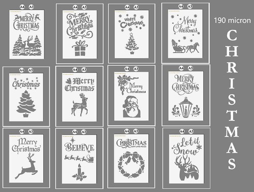 Christmas theme stencils - theme,