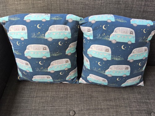 Two small campervan - campervan, cartoon