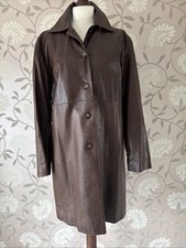 Vintage Leather Coat Size 14