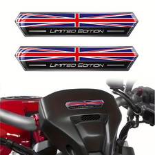 2pcs Union Jack/ British gel stickers/decals for Triumph/Royal Enfield/Norton