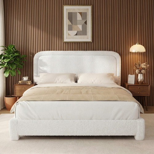Upholstered bed frame box - upholstered,
