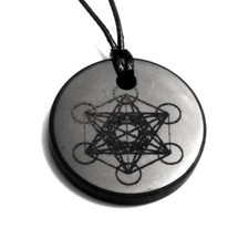 Shungite Pendant MERKABA Necklace - EMF Protection & Healing
